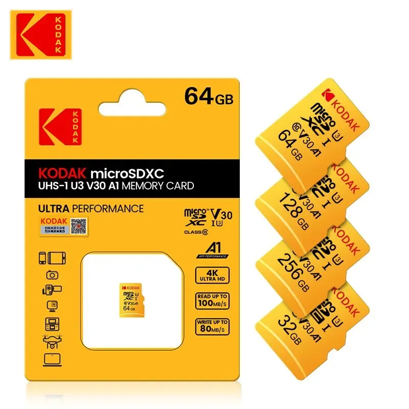 (Moedas/Taxas Inclusas) Carto Micro Sd Kodak 256gb Classe 10 V30